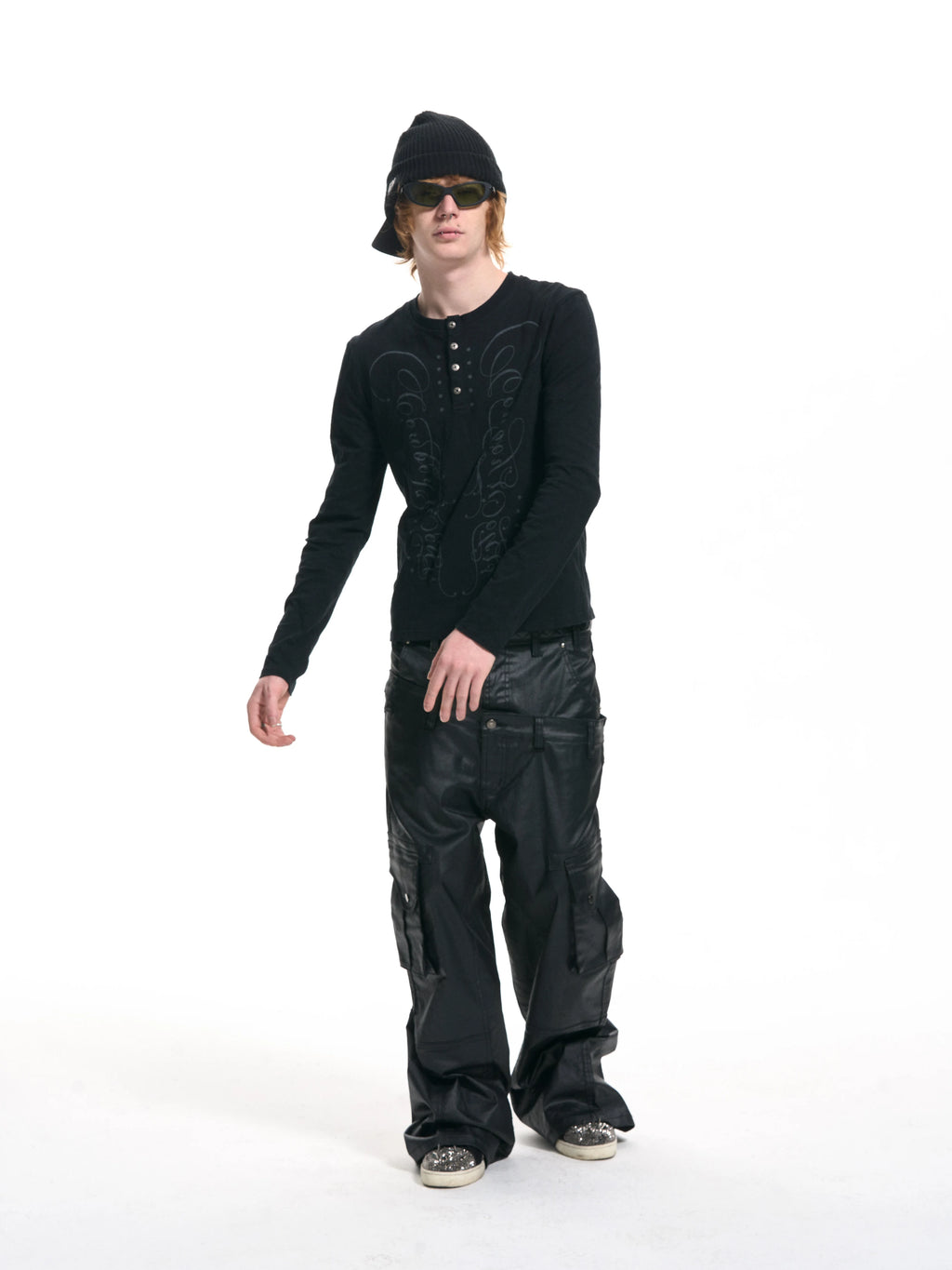 4AM Single Break Slim Fit Henry Neck Long Sleeve