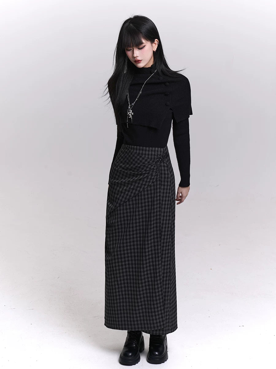 Ladyghost Casual Versatile Knitted Sweater Two-piece Set