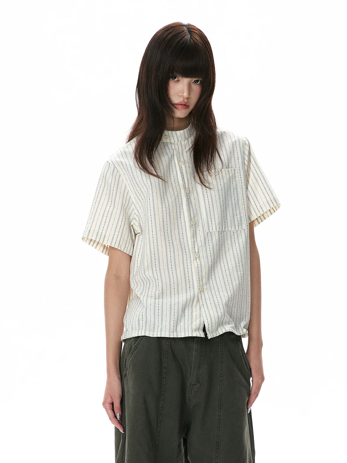 A PUEE Vintage Striped Loose Casual Tee