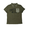 TRECLUB Vintage Polo Collar Casual Tee