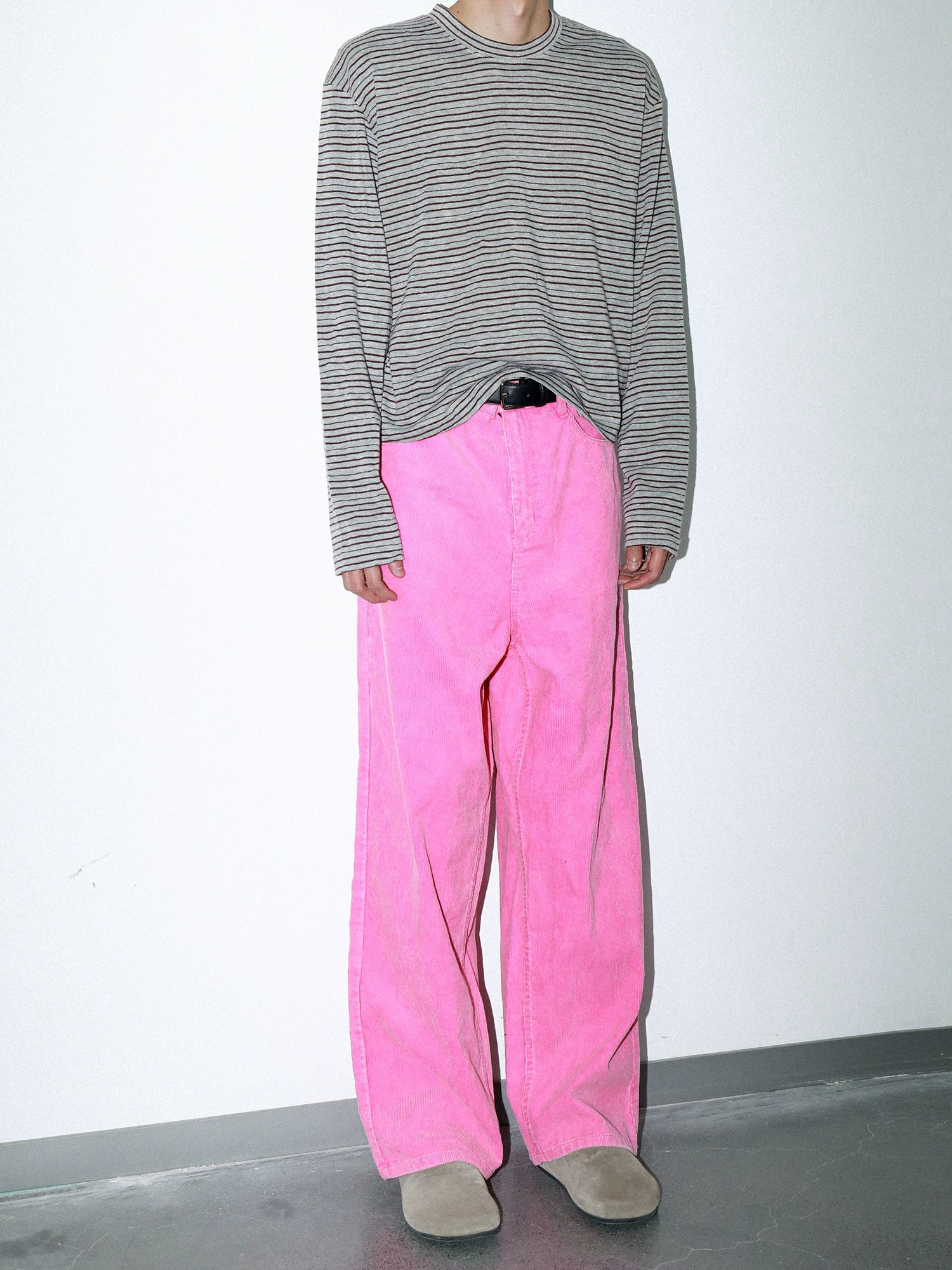 PLUS NO LOGO Casual Striped Crew Neck Long Sleeve