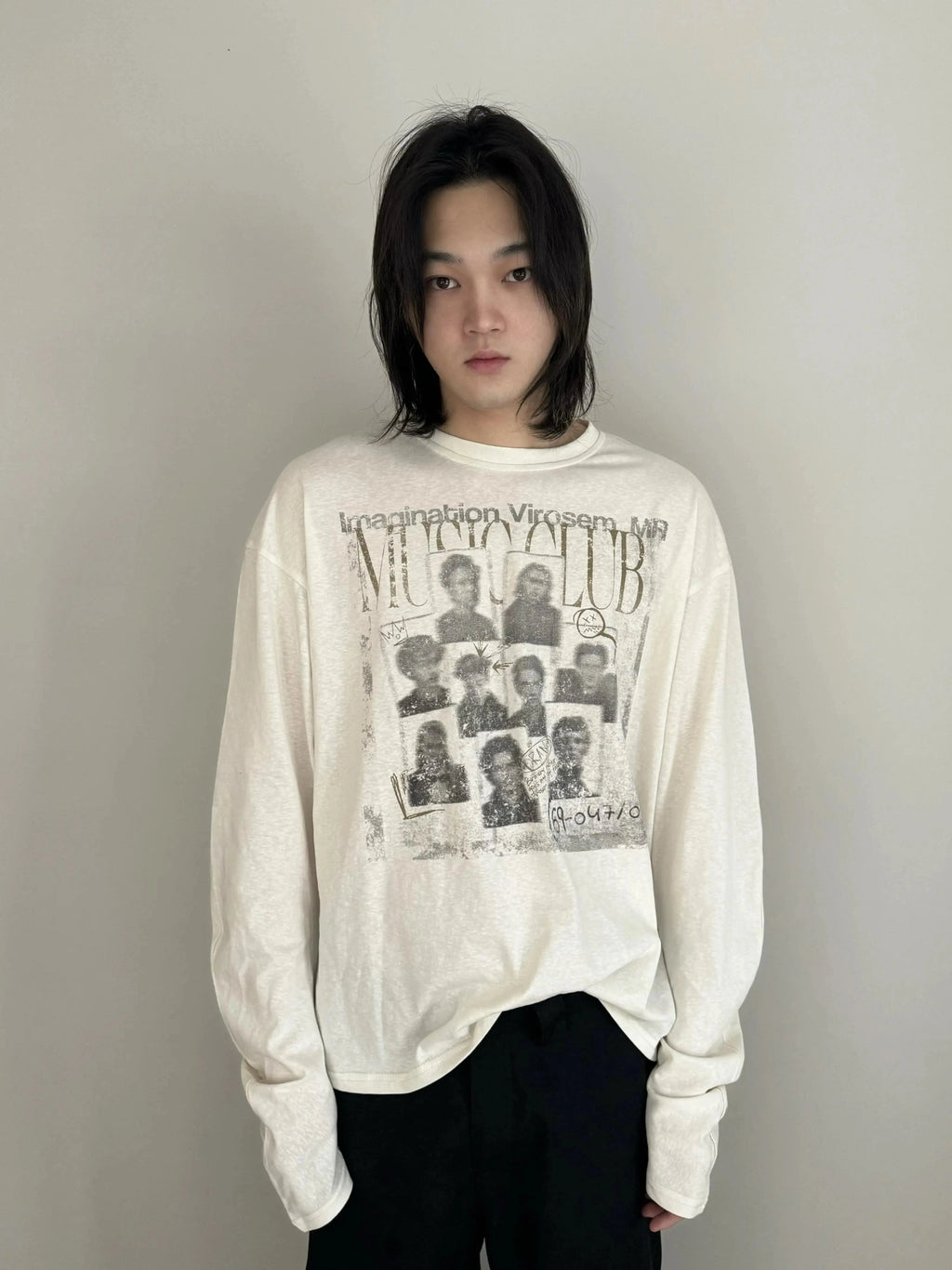 URRRGE Vintage Niche Rock Portrait Print Long Sleeve