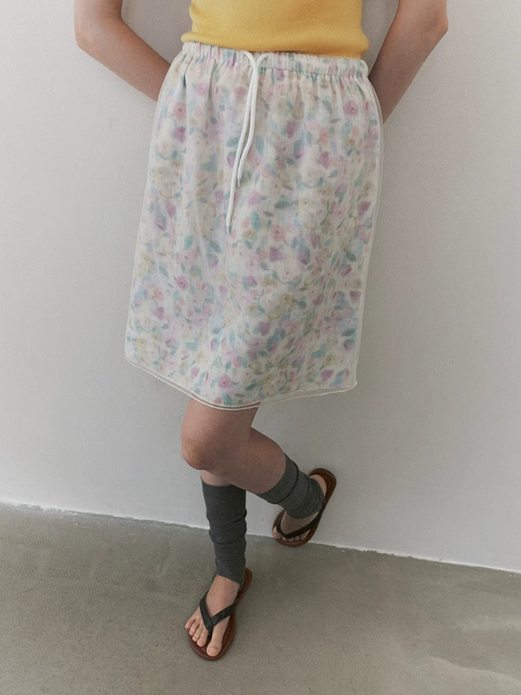 VOOE Mesh Floral Fashion Skirt