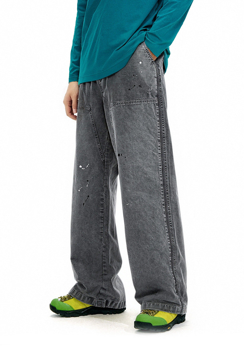 Inflation Splash Ink Retro Tooling Casual Pants