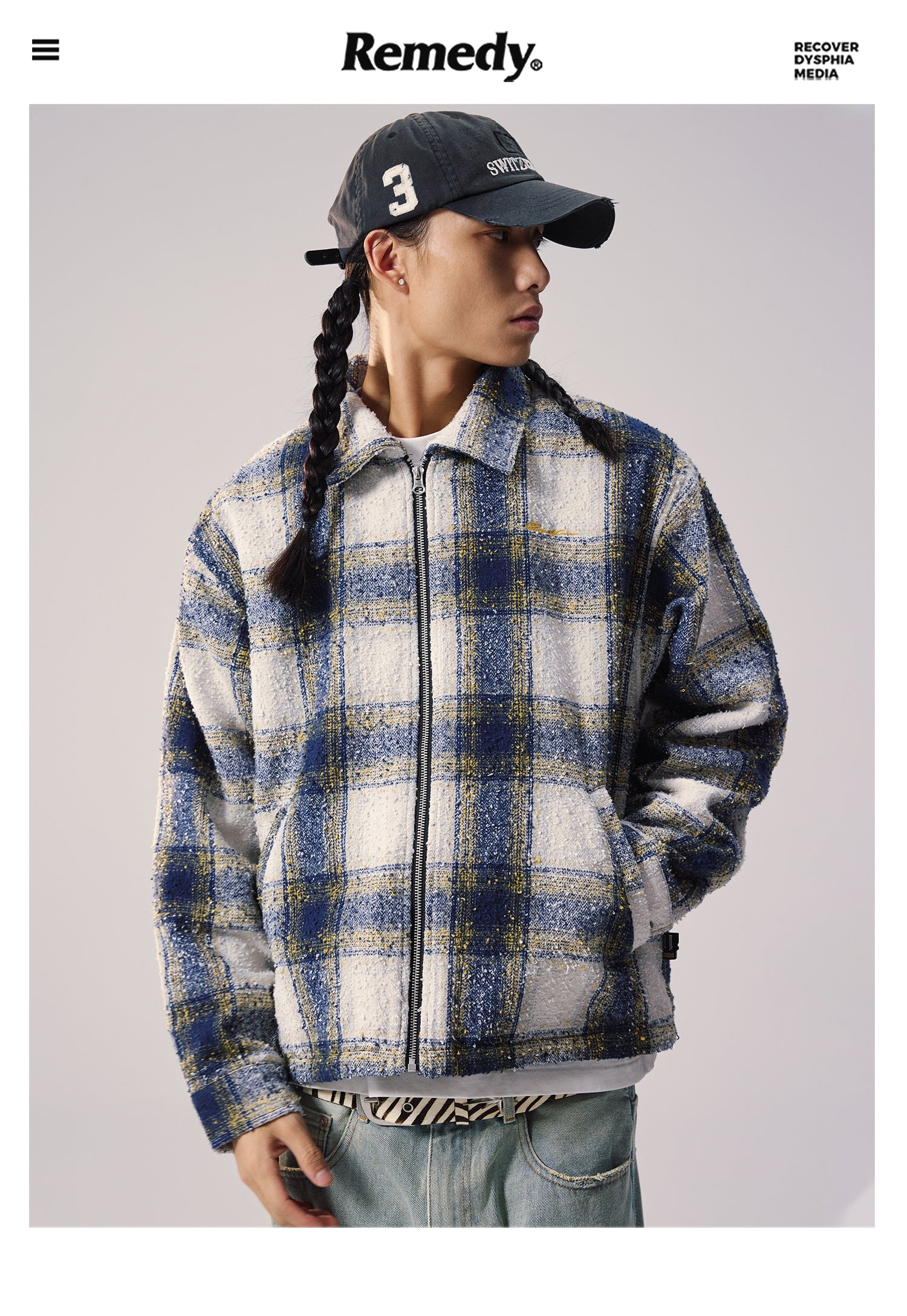 Remedy plaid SPRING Lapel jacket