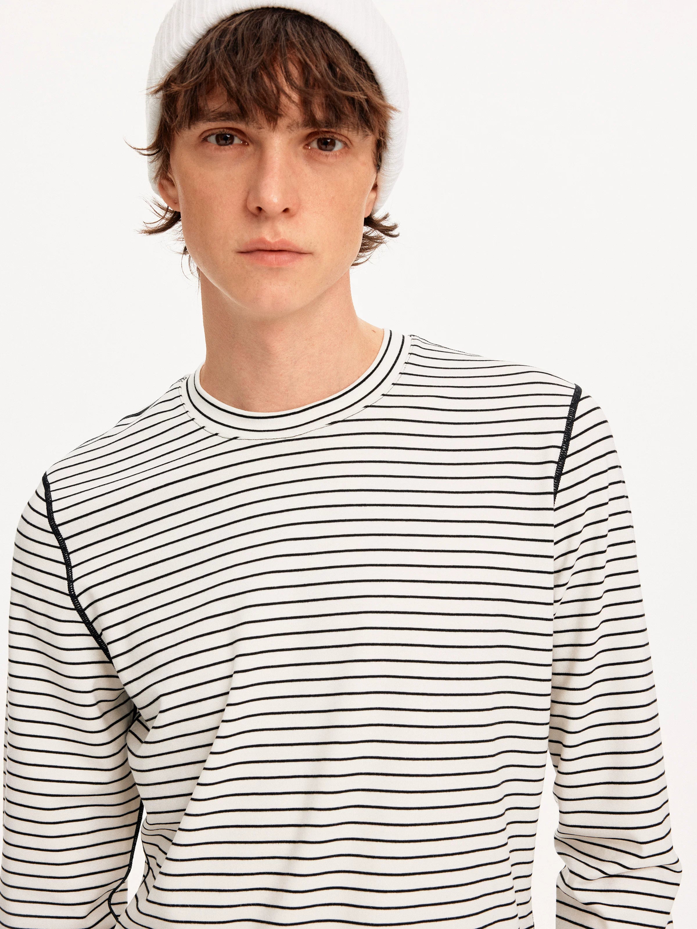 MADWITCH Contrast Stripes Casual Jane Long Sleeves