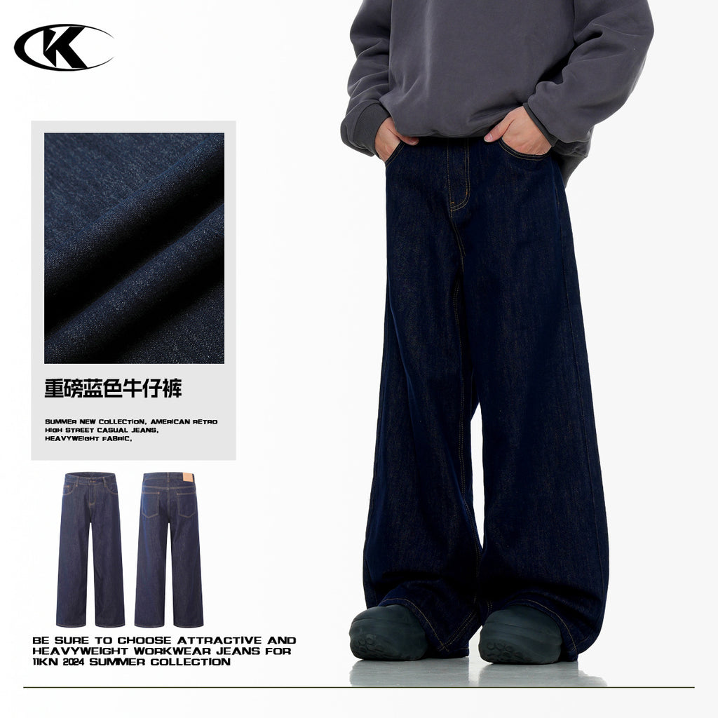 11KN blue straight jeans