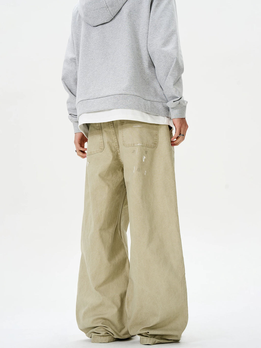 TRUQUEST Retro Ink Splashing Men's Loose Straight Casual Pants