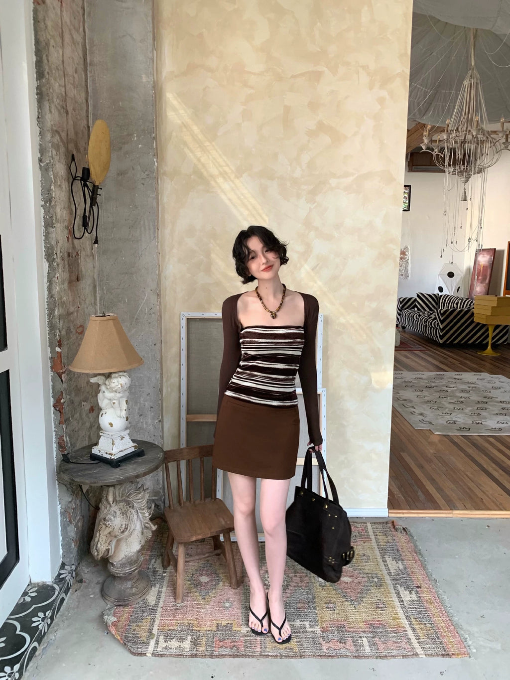 KELIFAN Retro Simple Suit Skirt