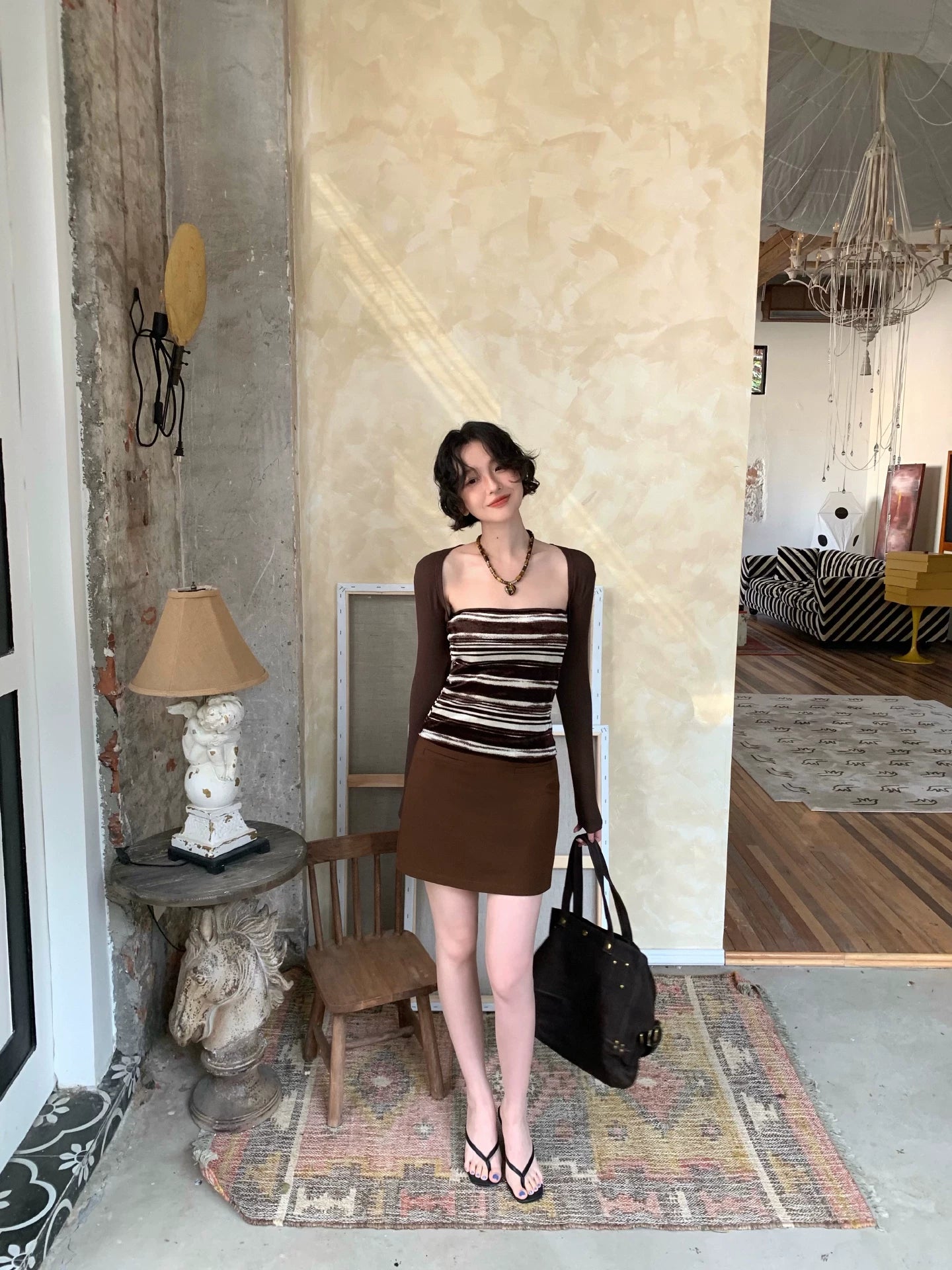 KELIFAN Retro Simple Suit Skirt
