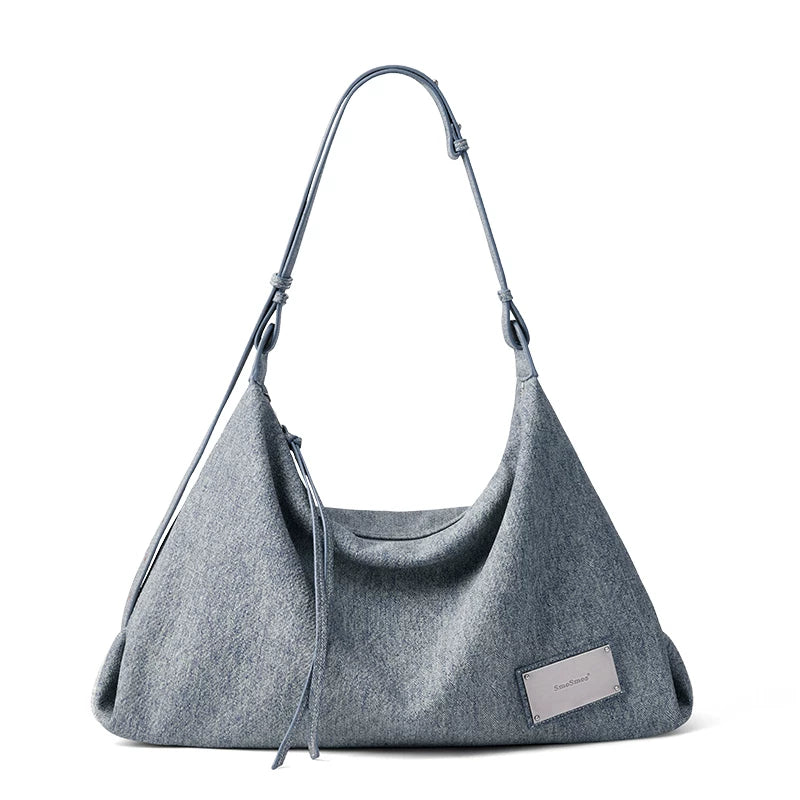 SmoSmos Niche Denim Shoulder Crossbody Armpit Bag