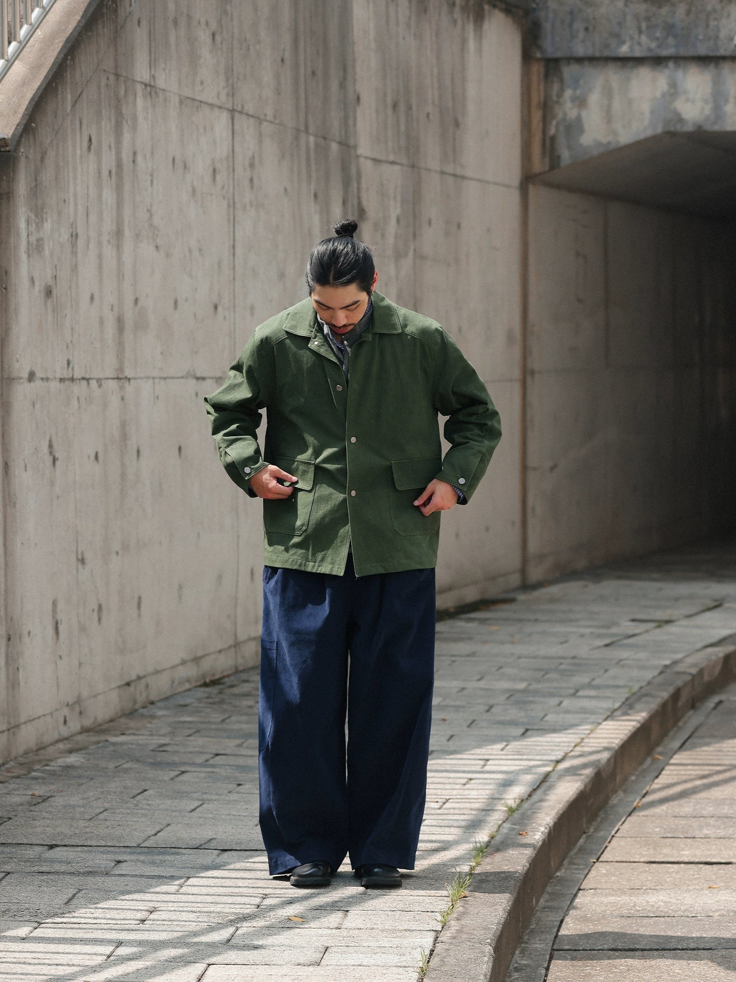 NOEARS Japanese Retro Loose Casual Tooling Jacket
