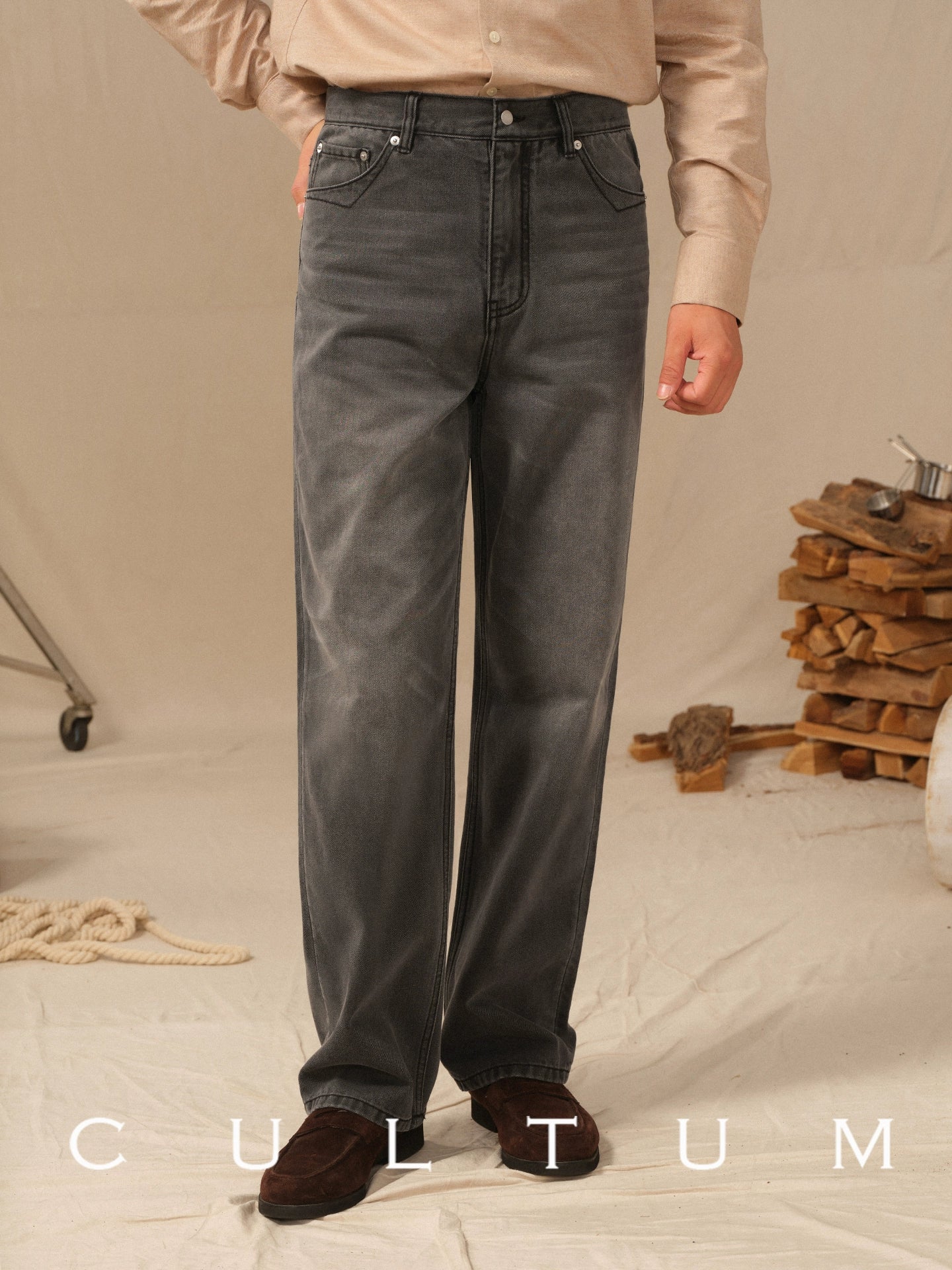 CULTUM Vintage High Waist Versatile Straight Casual Pants