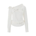 Ablueberry Off-the-shoulder Lapel Shirt