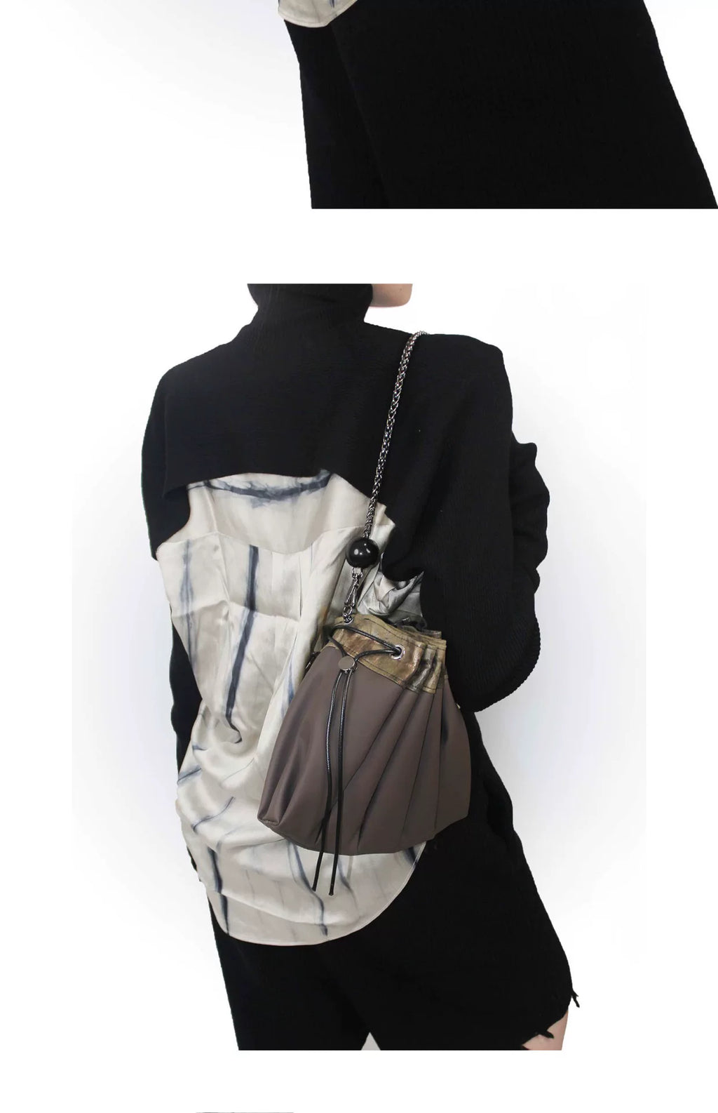 Heelwood Vintage Fashion Splicing Underarm Bag