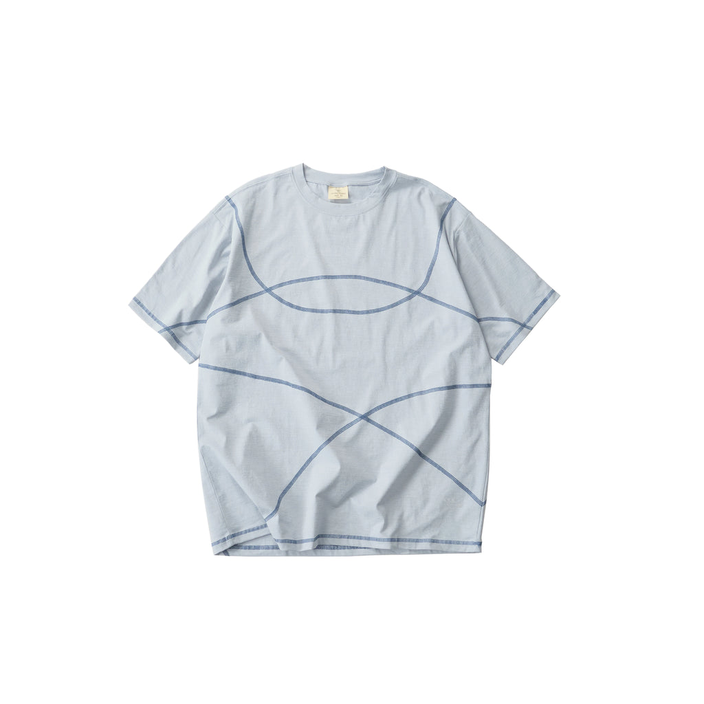 LIVINGTOWN Contrast Color Casual Loose Versatile Tee