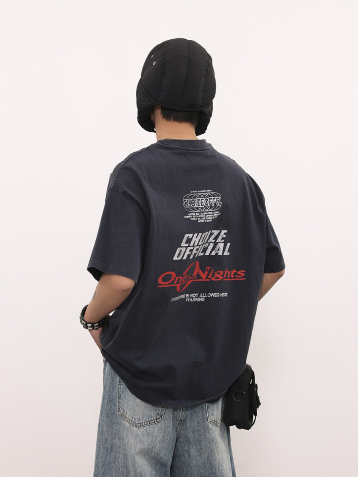 (Clearance) BTSG * American Vintage Washed Old Motorcycle Short Sleeve Tee