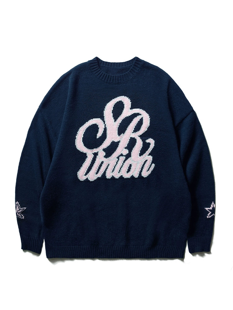 STA X RMD SR Double Star Flower Knitted Sweater