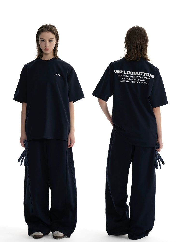 Loopsoon Back Letter Print Versatile Tee