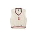 ATRY Badge Embroidered Contrasting Sweater Vest