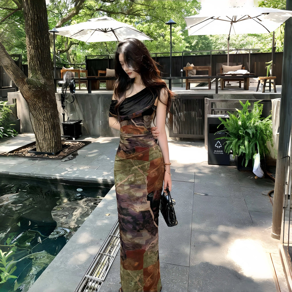 INSTUNNING One-word Shoulder Slim-fit Dress