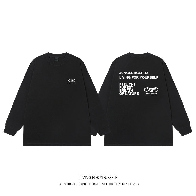 Jungle Tiger American Back Logo Long Sleeve Tee