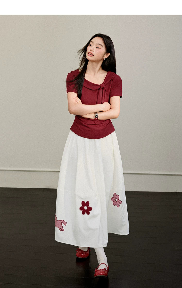 Kuose Bow Slim and Thin Tee