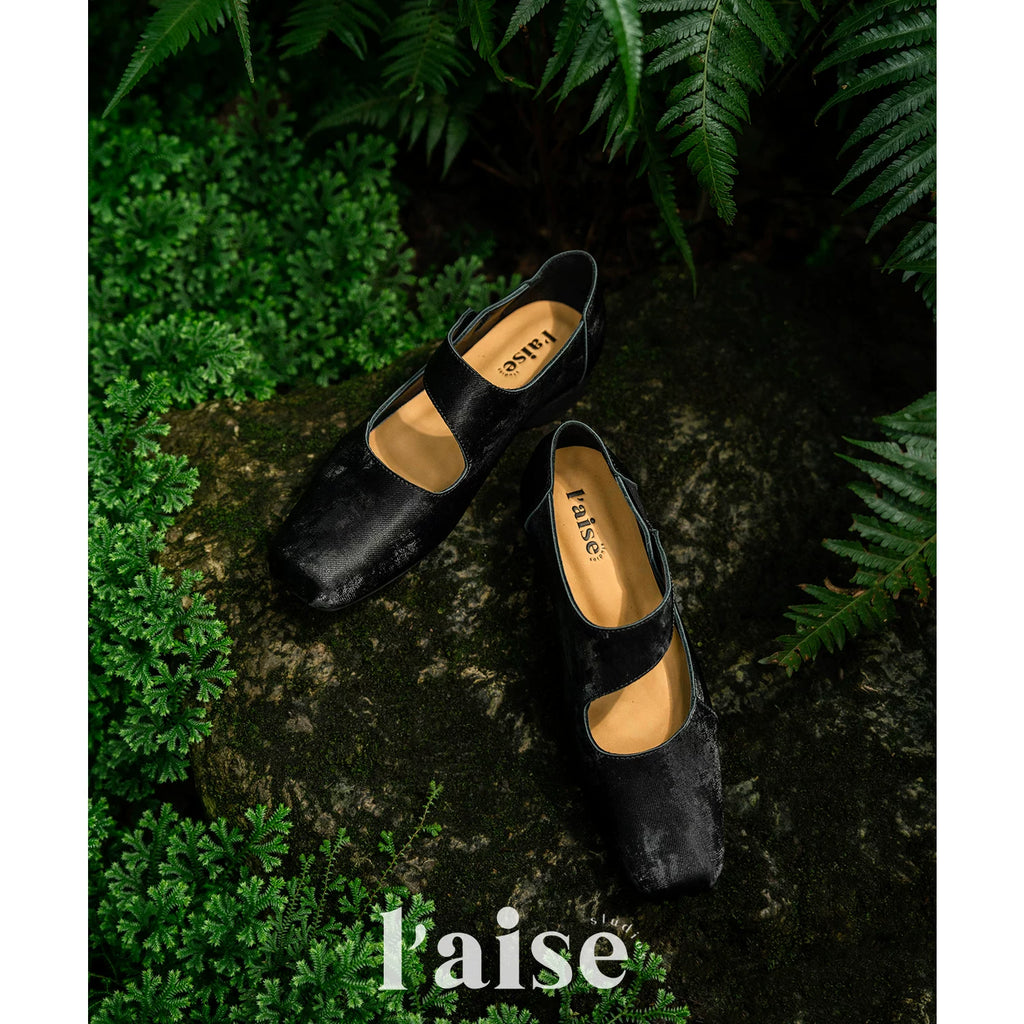 L'aise Versatile Square Head Thick Heel One-pedal Single Shoes
