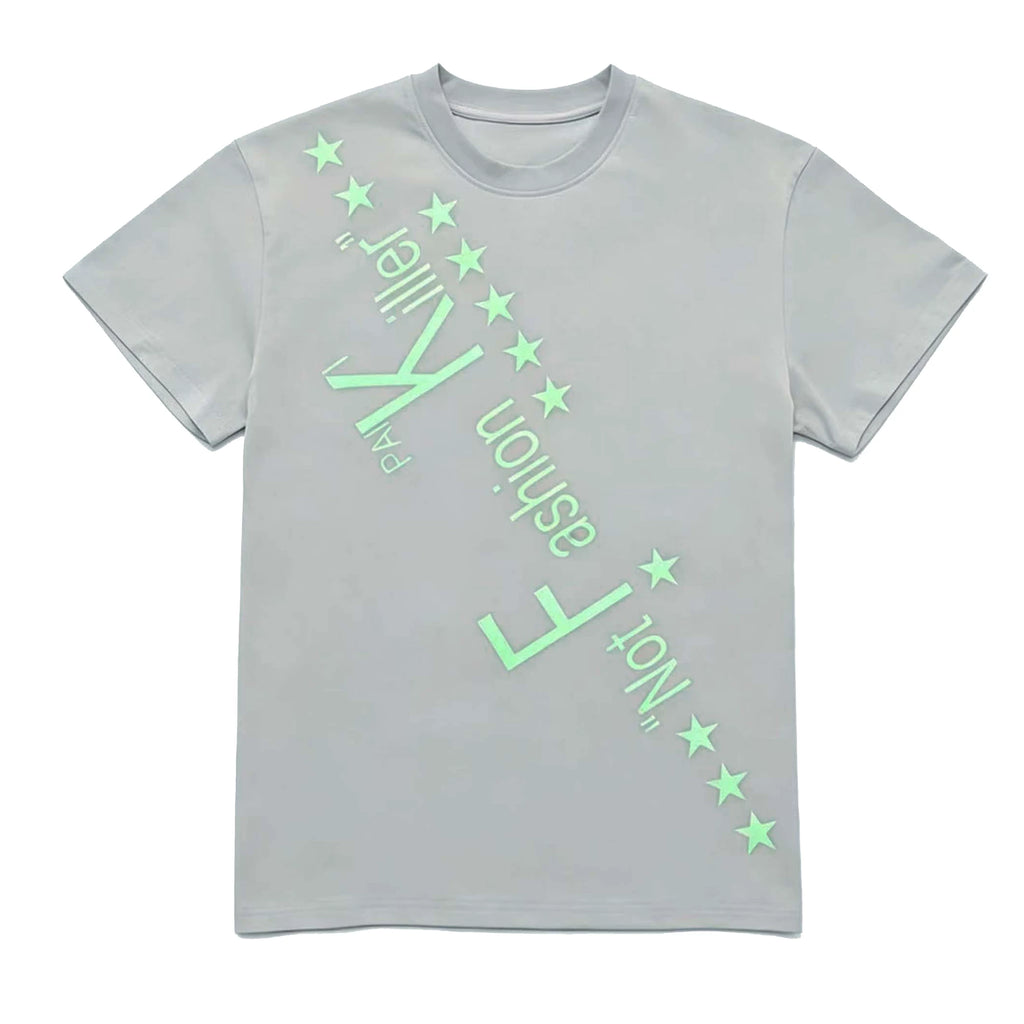PAIKI English Tagline Front Shoulder Casual Tee