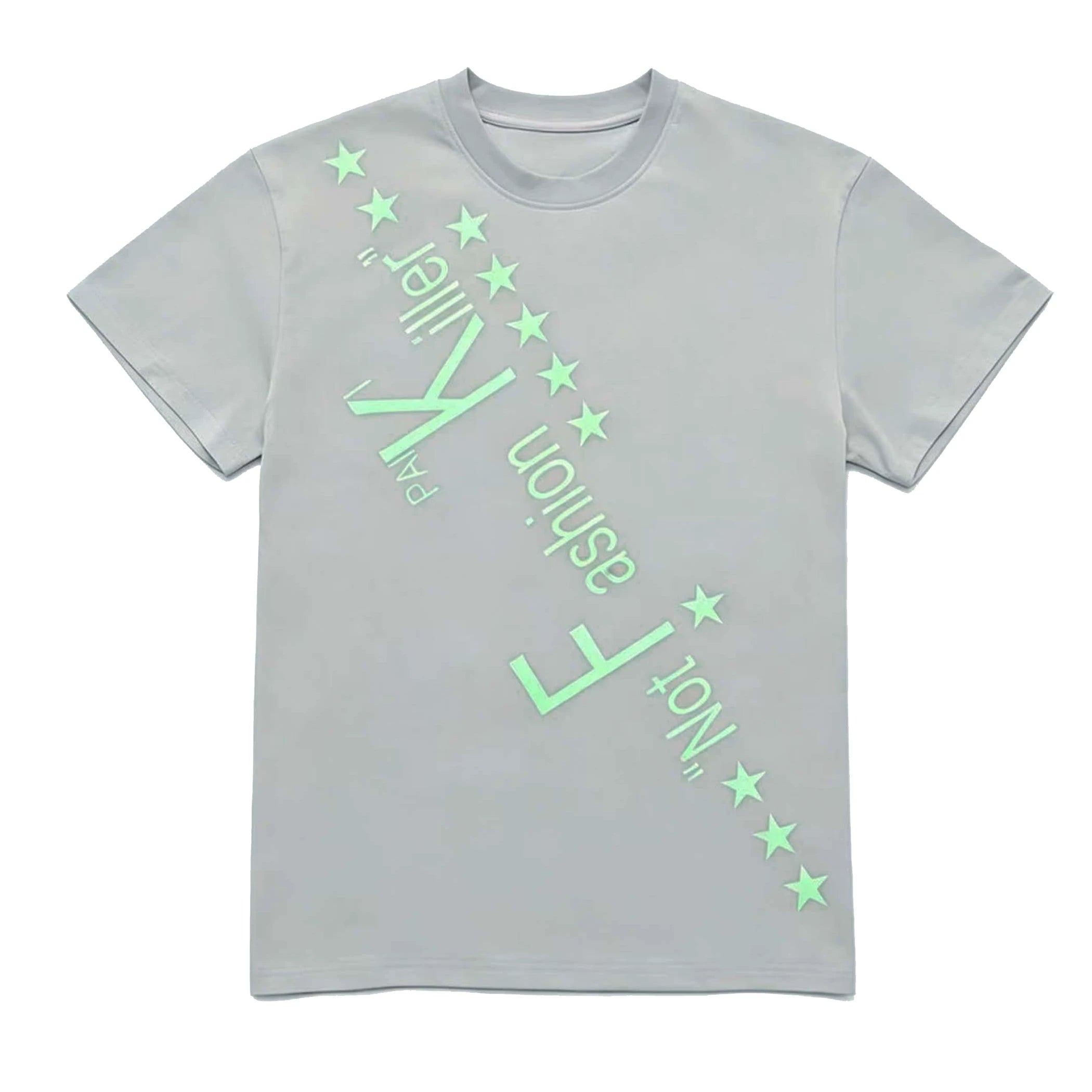 PAIKI English Tagline Front Shoulder Casual Tee