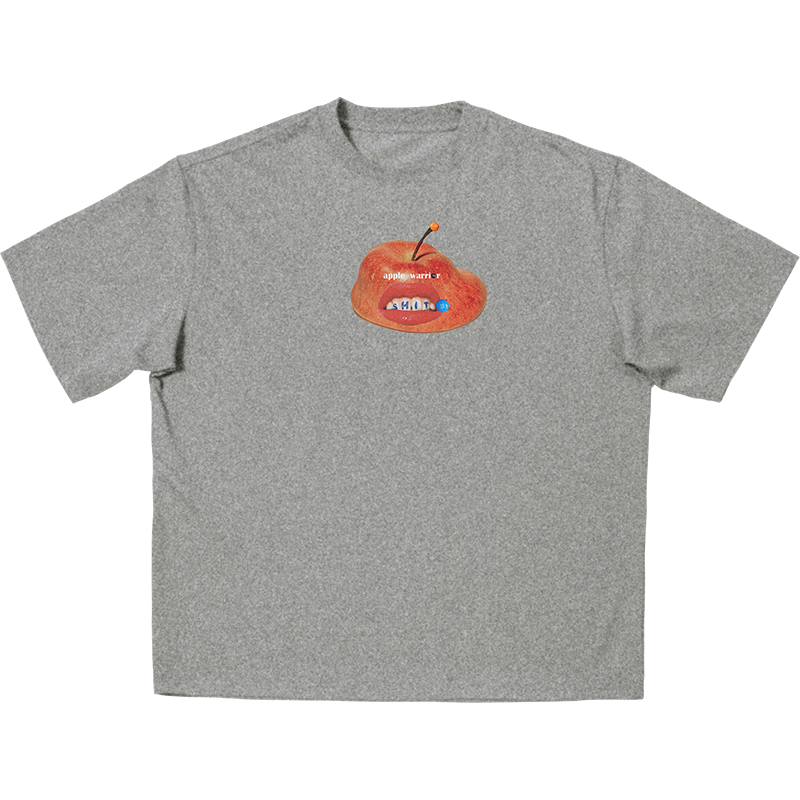 O3PARK Loose and Versatile "Apple Warrior" Printed Tee