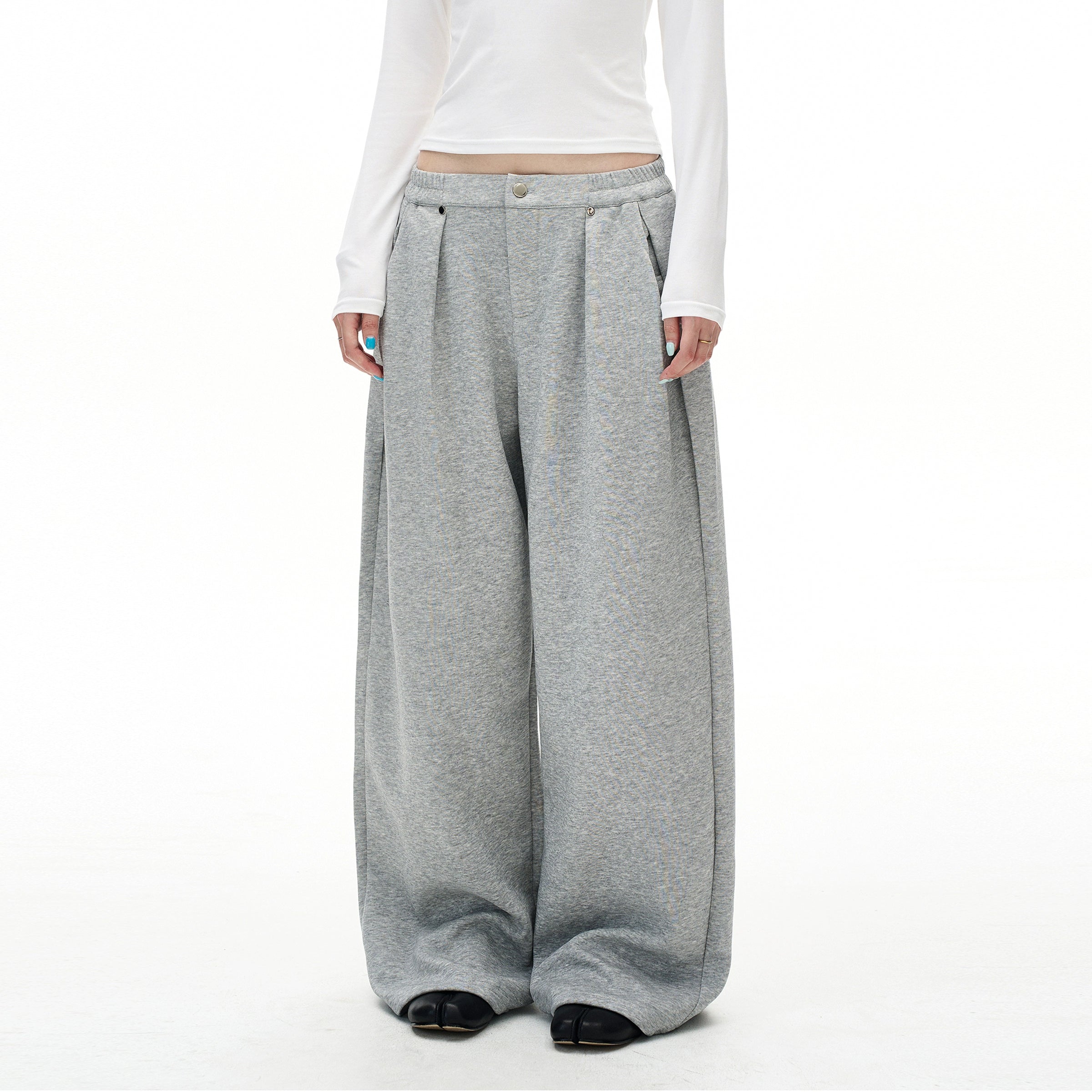 MADWITCH Loose Versatile Double-pleated Casual Pants