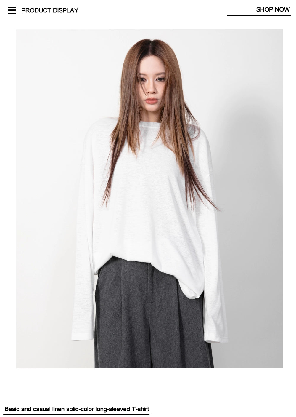 RHOMEHOUSE Lazy Loose Crew Neck Long Sleeves