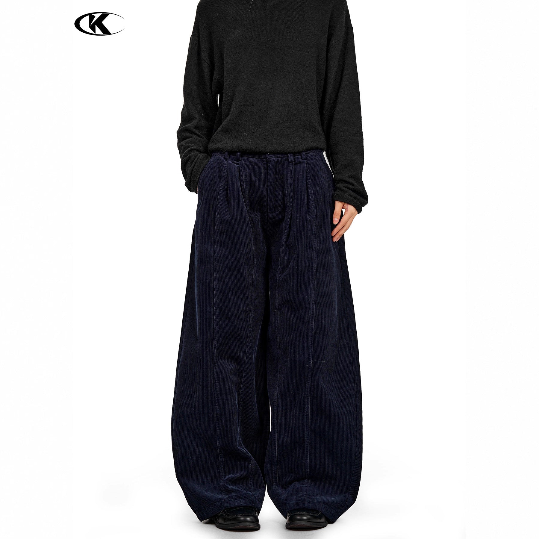 11kn American retro corduroy wide-leg casual pants