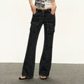 Ariseism Retro Low-rise Old Micro-flared Jeans