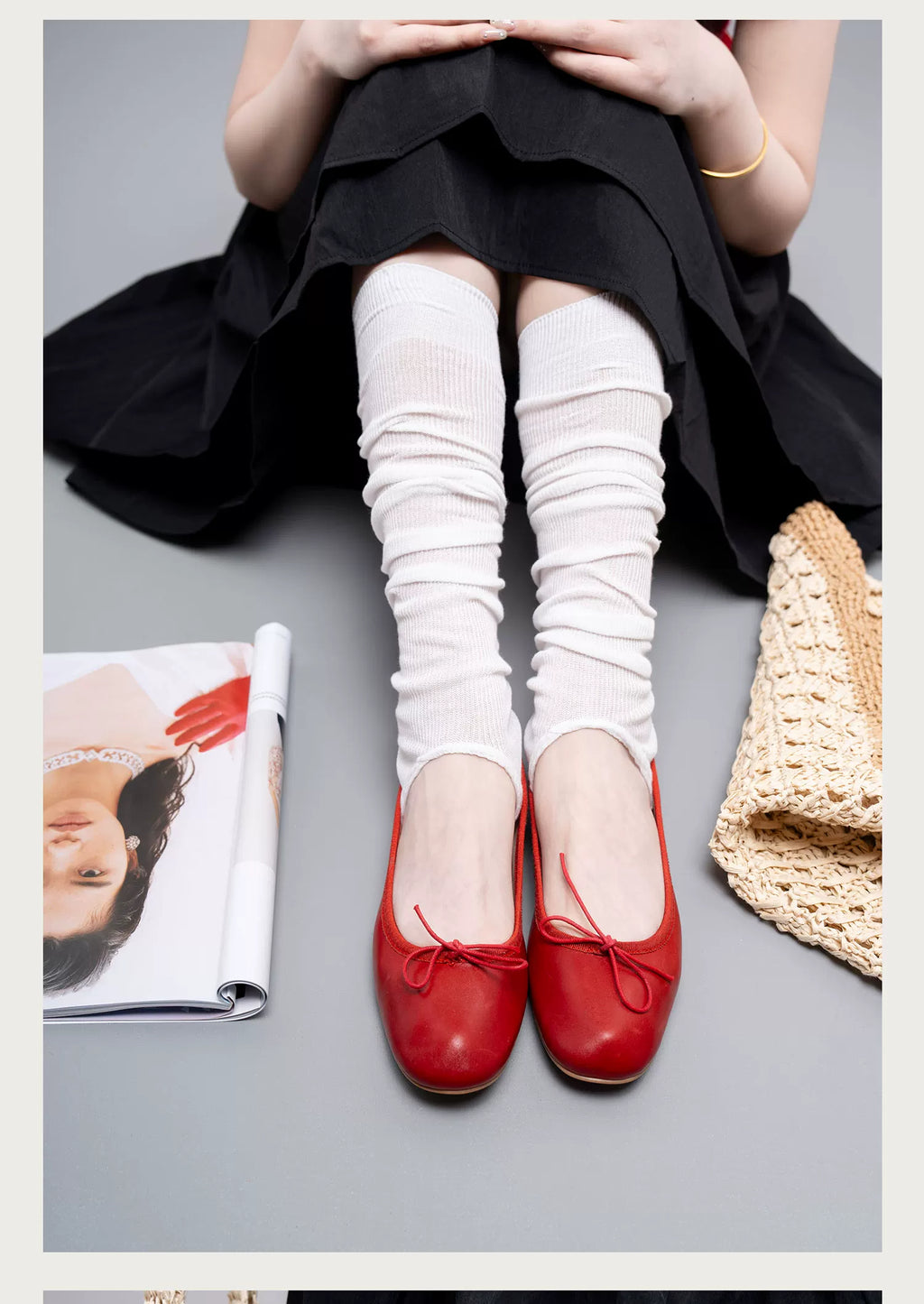 L'aise Shallow Mouth One-pedal Single Shoes