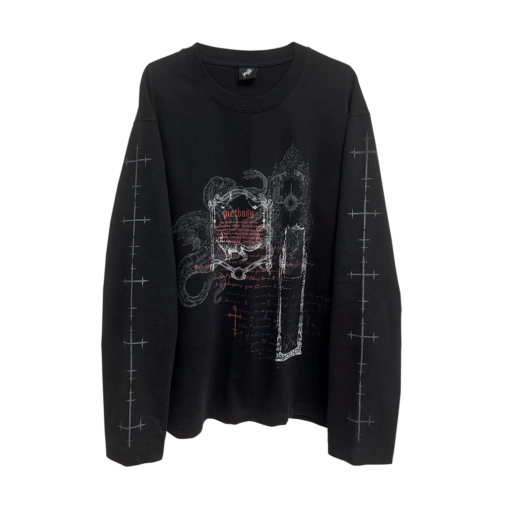 Wetbody Retro Old Casual Long Sleeves