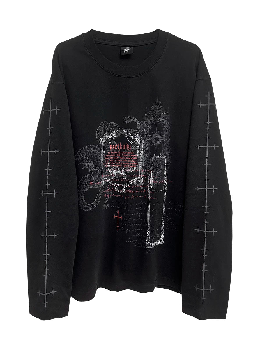 Wetbody Retro Old Casual Long Sleeves