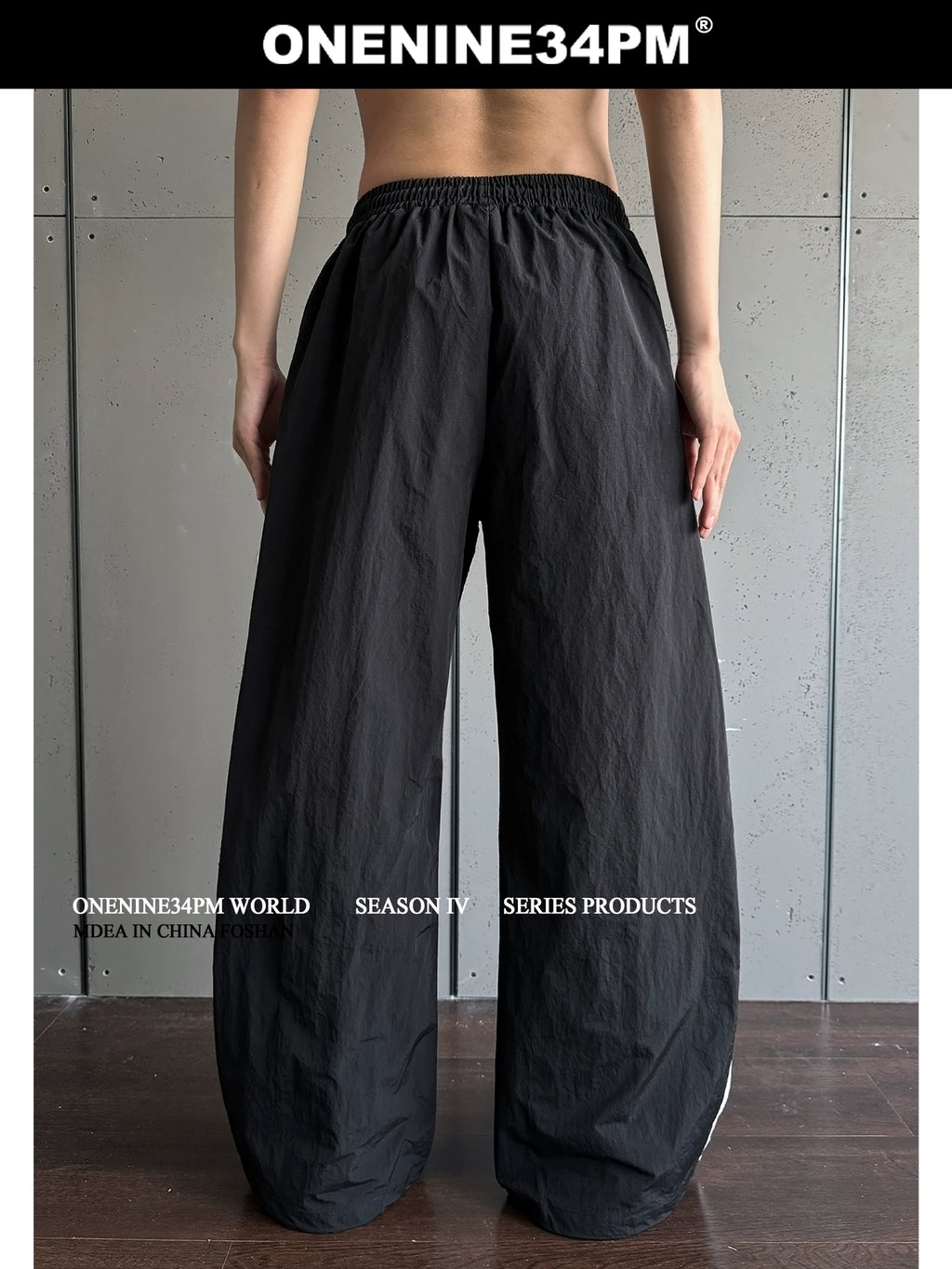 ONENINE34PM Thin Bar Sports Casual Pants