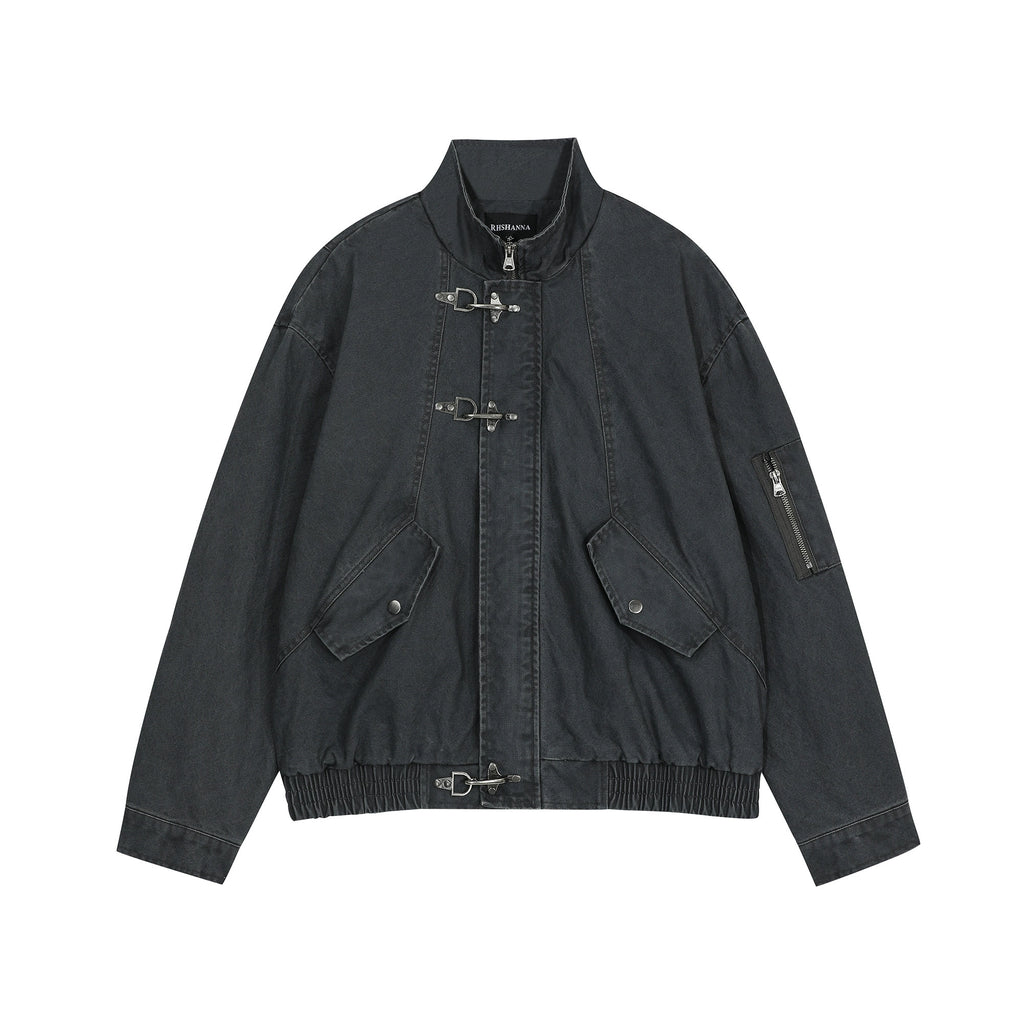 BTSG Vintage Vintage Textured Plane Buckle Jacket