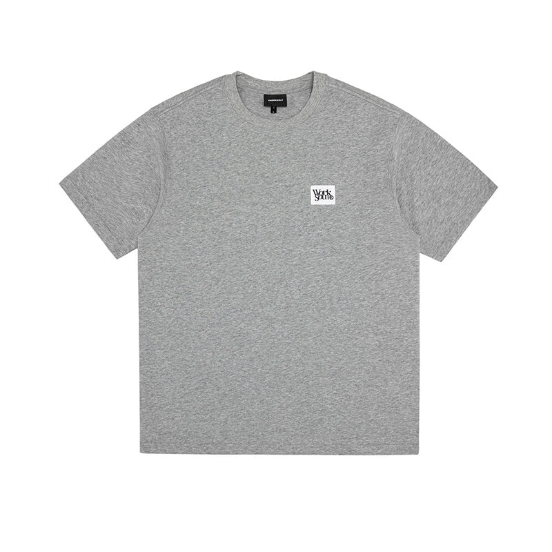 NICEBAD Basic Weaving Label Casual Loose Tee