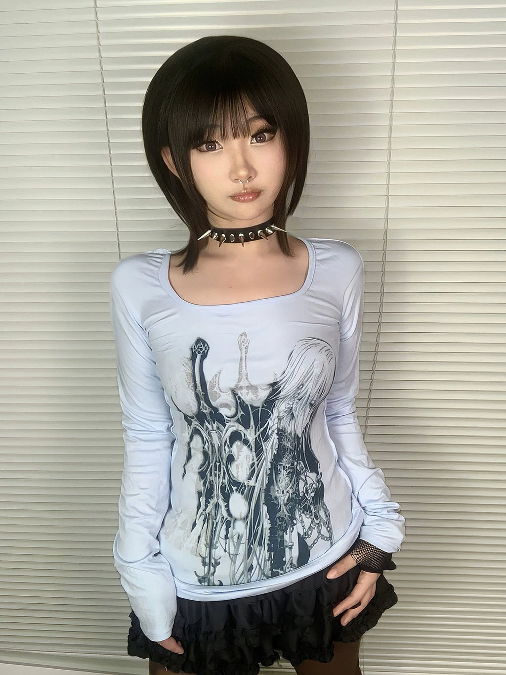 WEBBAR Kenshin Totem Printing Long Sleeve Long Slim Fit