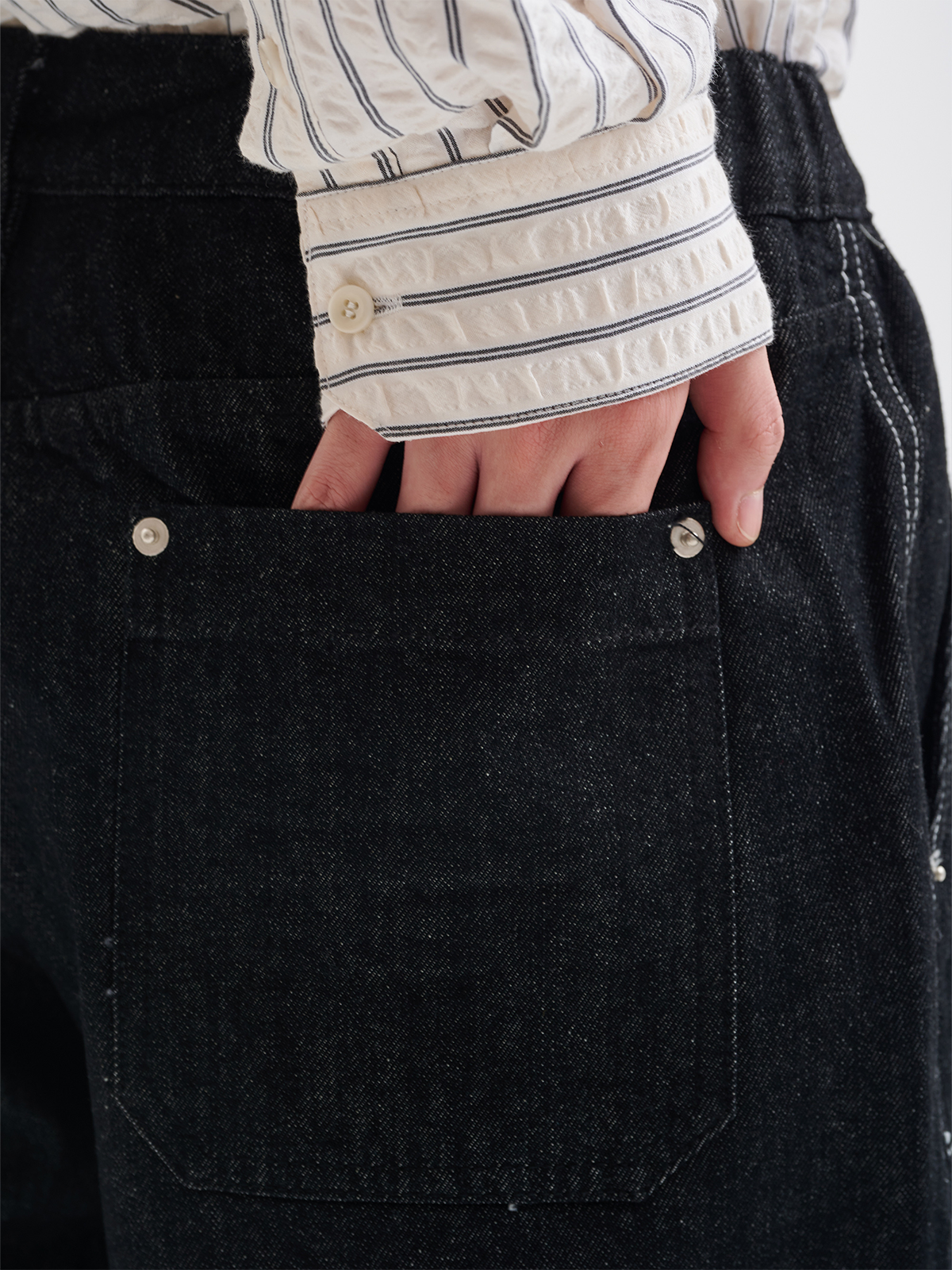 BUTTBILL Japanese bright line washed jeans