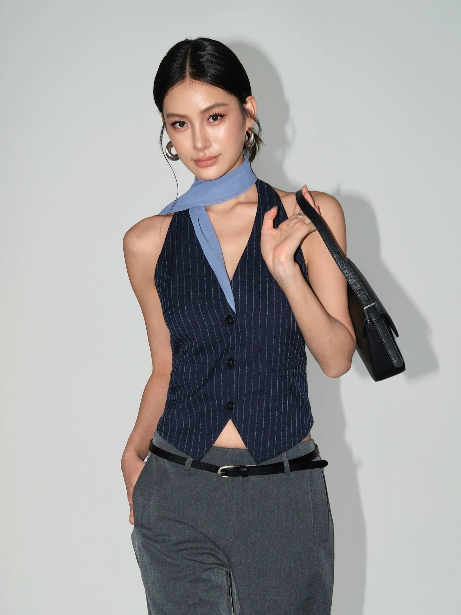 NEVA HU Neck Striped Vest