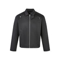 EME Zip Lapel Casual Short Wide Jacket
