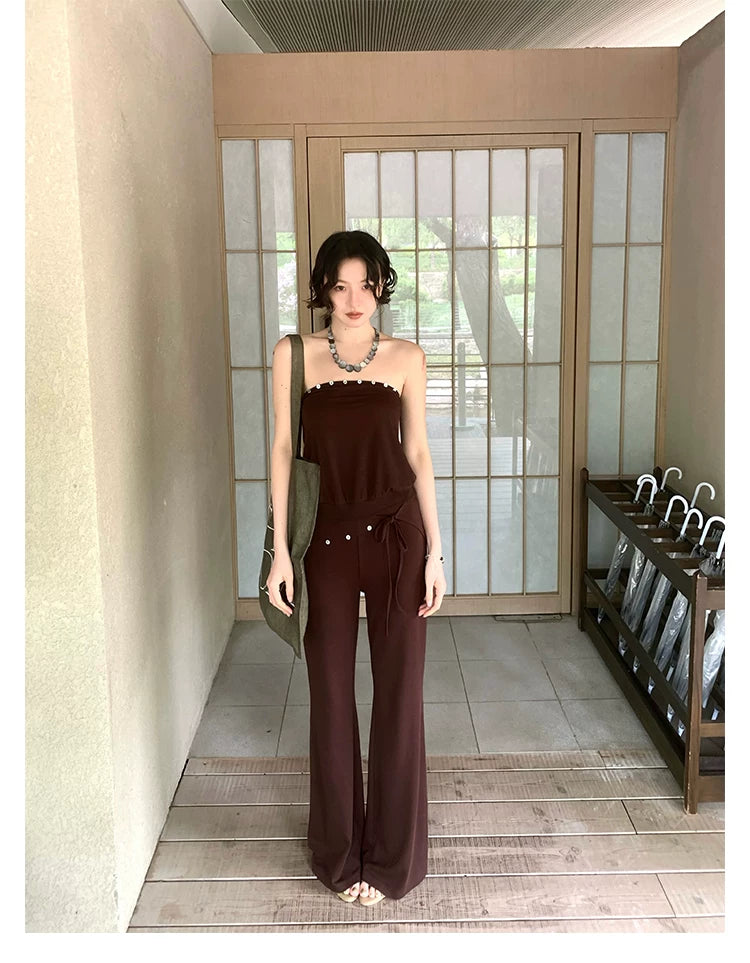 KELIFAN Retro Straight-leg Casual Pants