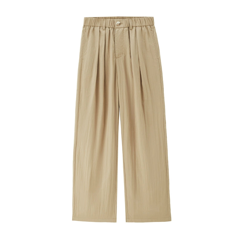 Giordano Pleated High-waisted Loose and Lazy Trousers