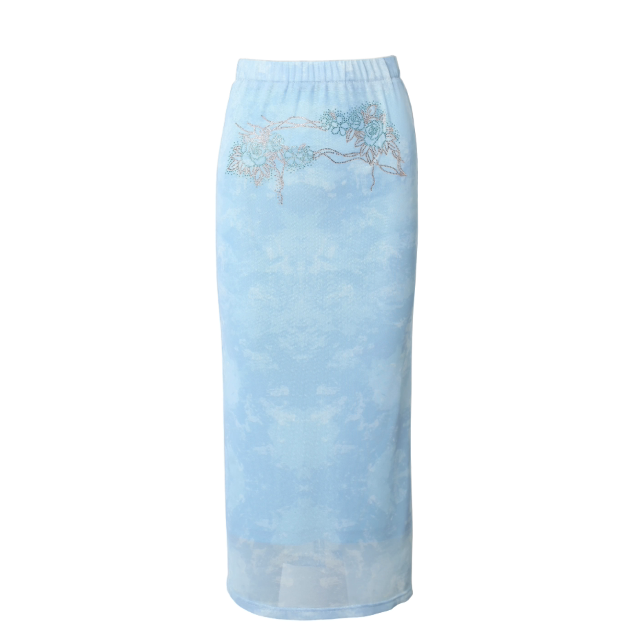 LOUMUTAKU Hot Diamond Mesh Dress