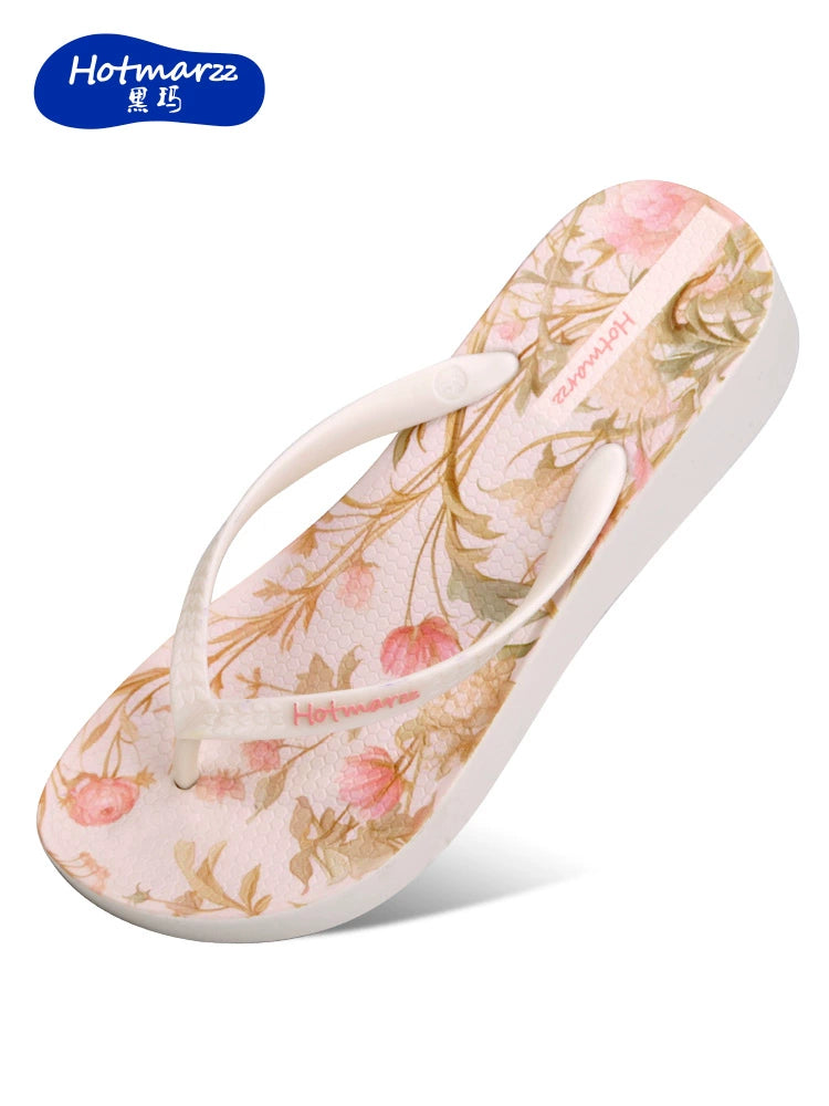 Hotmarzz Comfortable Soft Non-slip Wear-resistant Outer Wear Thick Bottom Flip-flops