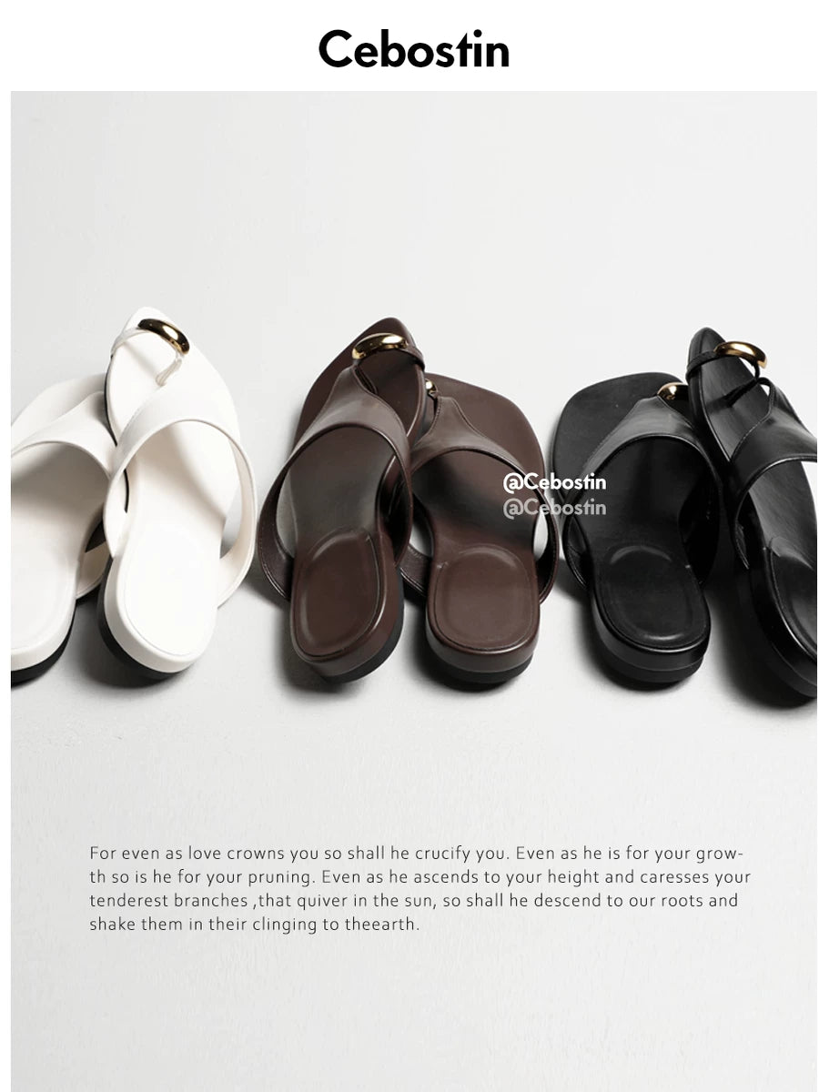 Cebostin Square Toe Slippers